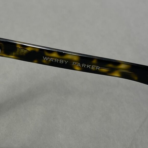 Warby Parker Eyeglasses Preston 205 Frame Only 49 20 140 Yellow Tortoise Cat Eye - Picture 3 of 8